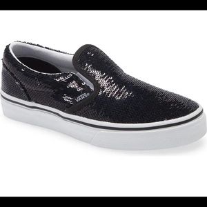 Vans Kids Classic Sequin Slip On Sneakers